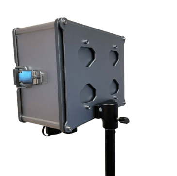 sensor on tripod closeup no bacgkround